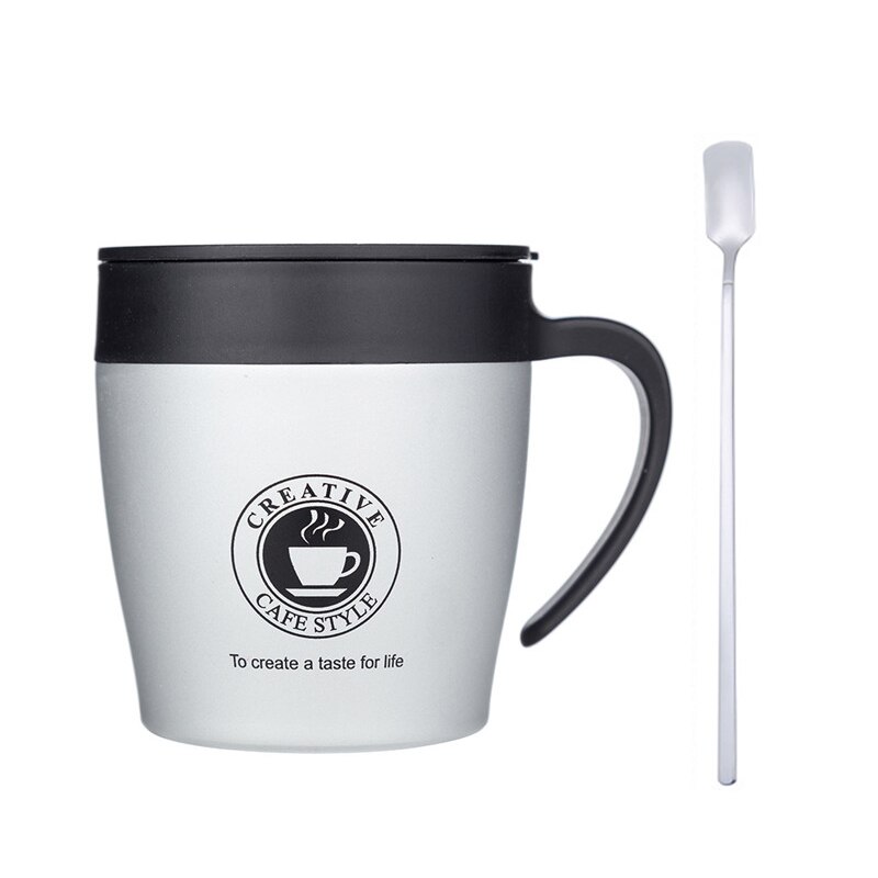 UNITOR 330ml Travel Mug Eco Friendly Stainless Steel Tumbler Coffee Cup Tea Mug Vacuum Insulated Office Cup Travel Coffee Mug: Sliver