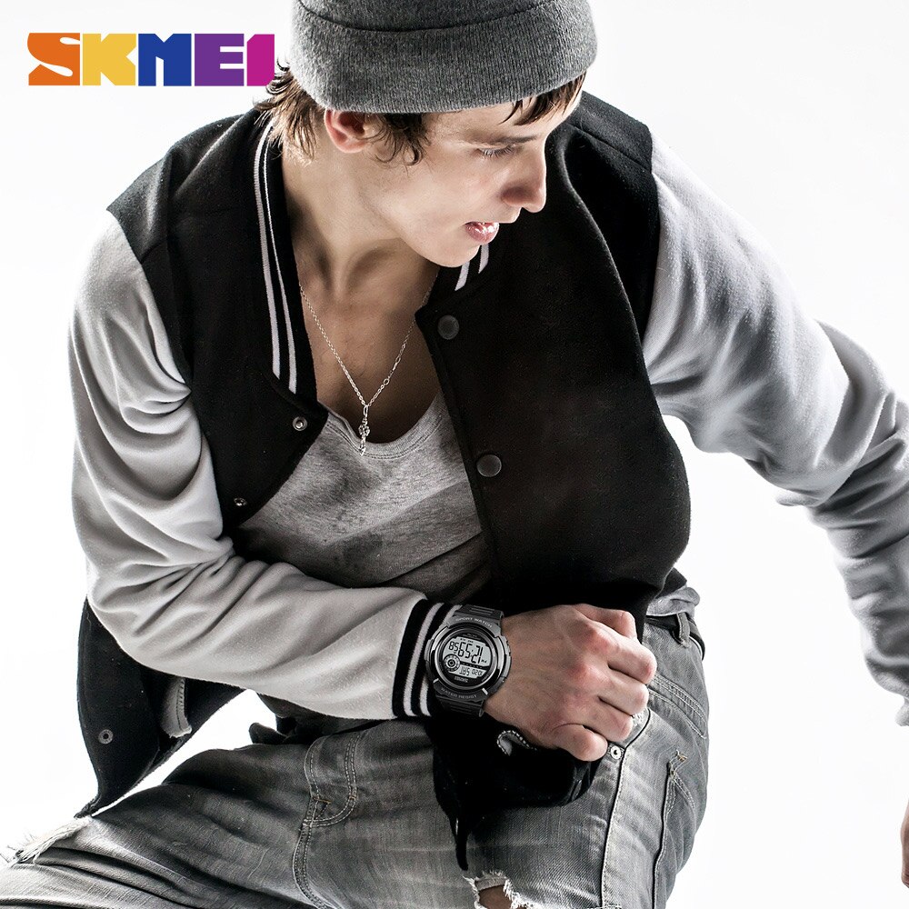 SKMEI Casual Sport Watch Men 5Bar Waterproof Chronograph Watches Alarm Clock Digital Watch Relogio Masculino 1367