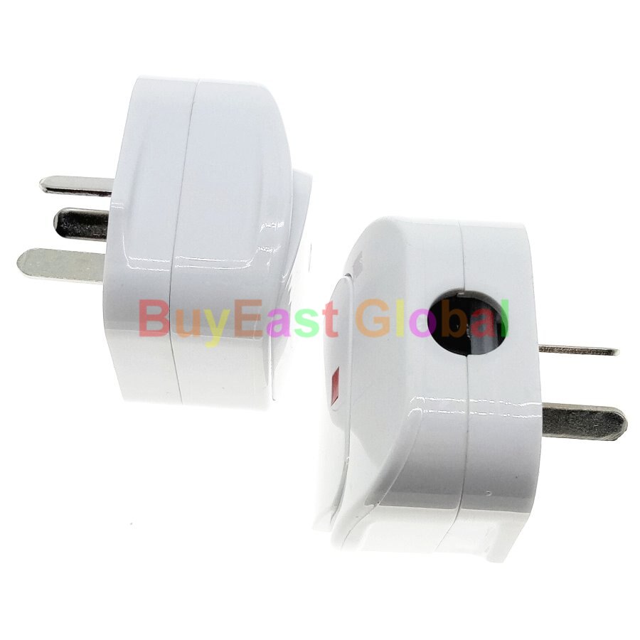 CHINA 3-Pin DIY Rewireable Plug 250V 10A Fused w/ Main Power Switch LED Indicator