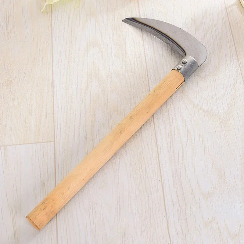 Cortacésped agrícola de mango largo, cortacésped de trigo, cuchillo de deshierbe para césped y jardinería, herramientas de jardín para granja, 1 Uds.