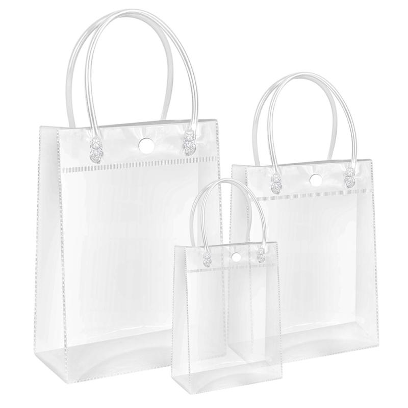 Strand holografiske totes indkøbspose gennemsigtig pvc plast håndtaske klar gennemsigtig pvc håndtaske med snap