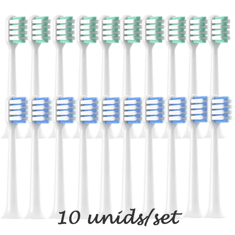 Vervangbaar voor DR BEI bet-c01/Dr-Bei C1/C2/S7 10 STUKS Opzetborstels Zachte DuPont Haren Sonische Elektrische Tandenborstel Navullingen