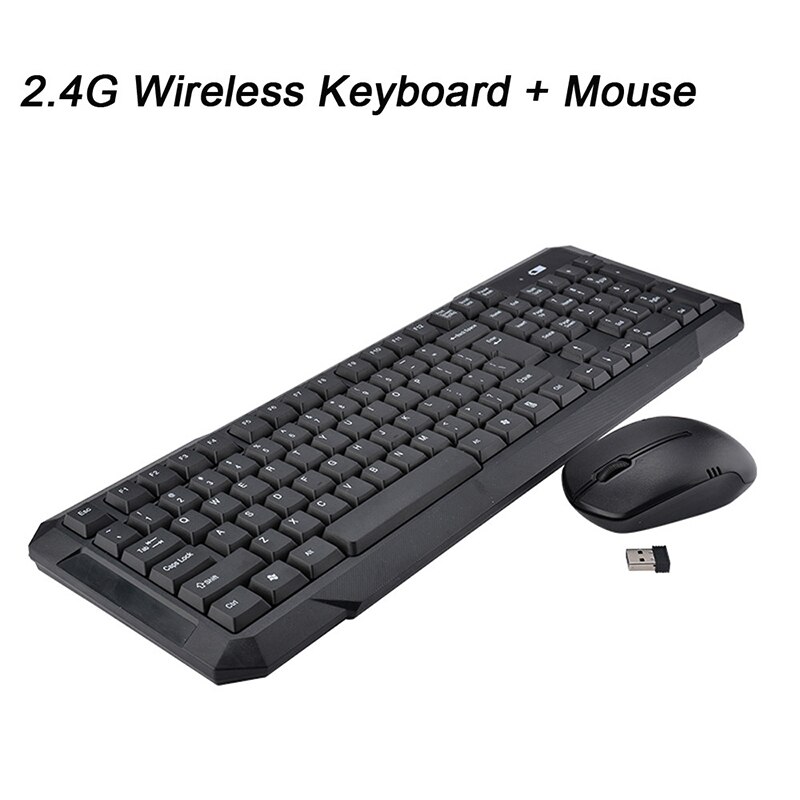 Nouvelle combinaison Mini-clavier sans fil 2.4G et souris optique, noir, PC de bureau, clavier Ultra-fin 1200dpi