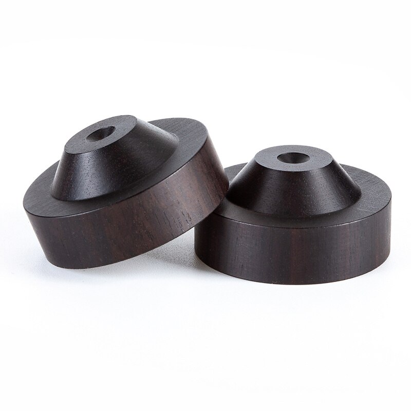 4pcs 33mmx16mm Speaker Spike Isolation ebony Wood Stand Feet Base HIFI Isolator Wooden