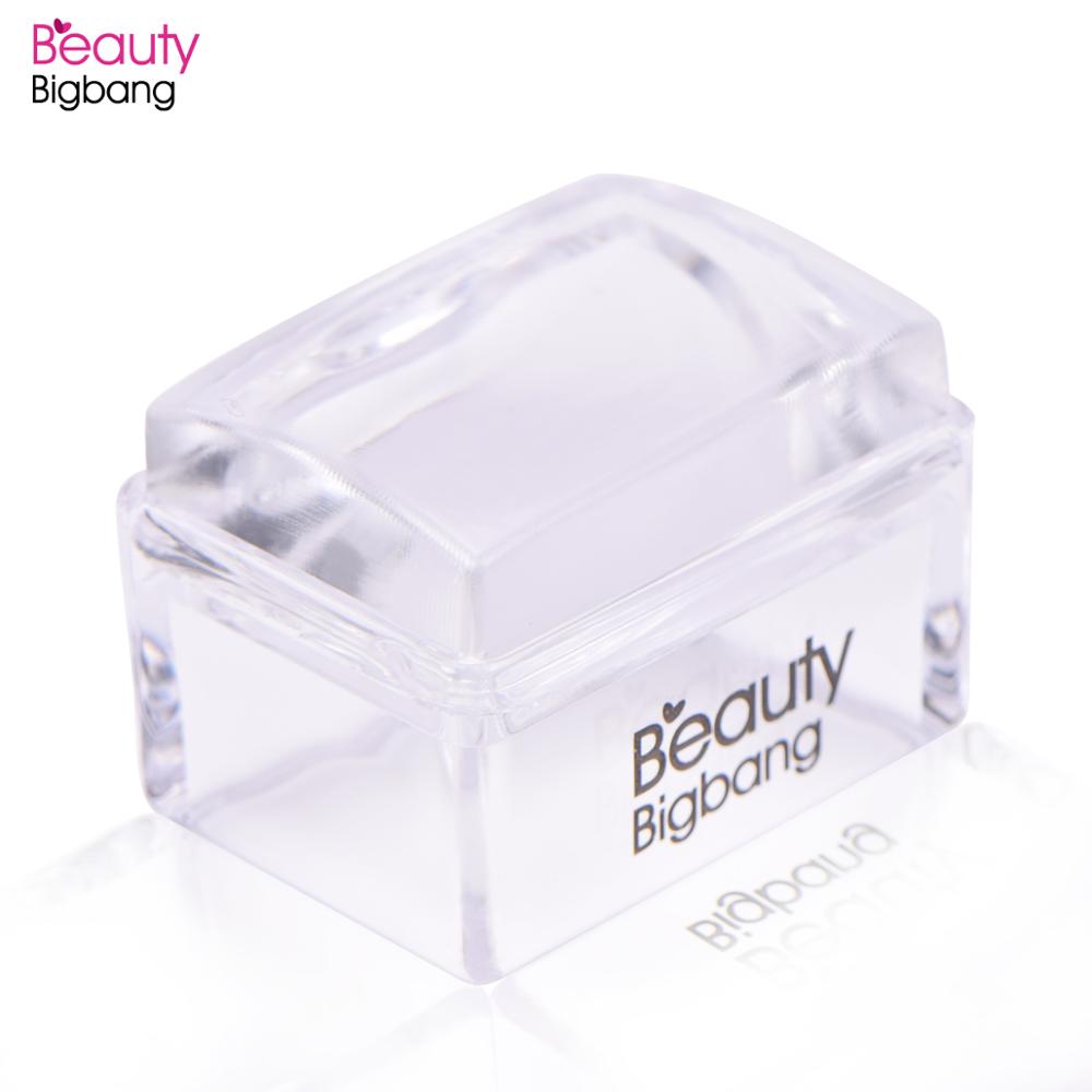 BeautyBigBang Silikon Nagel Stempel Rechteck Dichtung/platte Druck Schaber Klar Griff Stanzen Werkzeug Manikübetreffend Nagel Stempel Bausatz