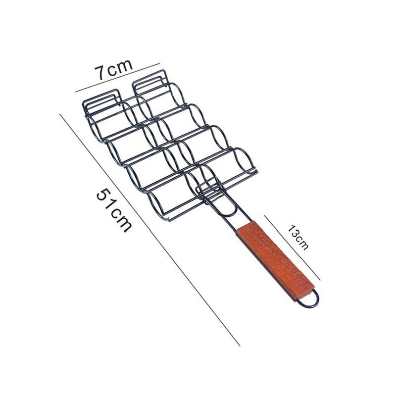 1Pc Portable BBQ Rack Stainless Steel Cooking Grid Folding Barbecue Grill