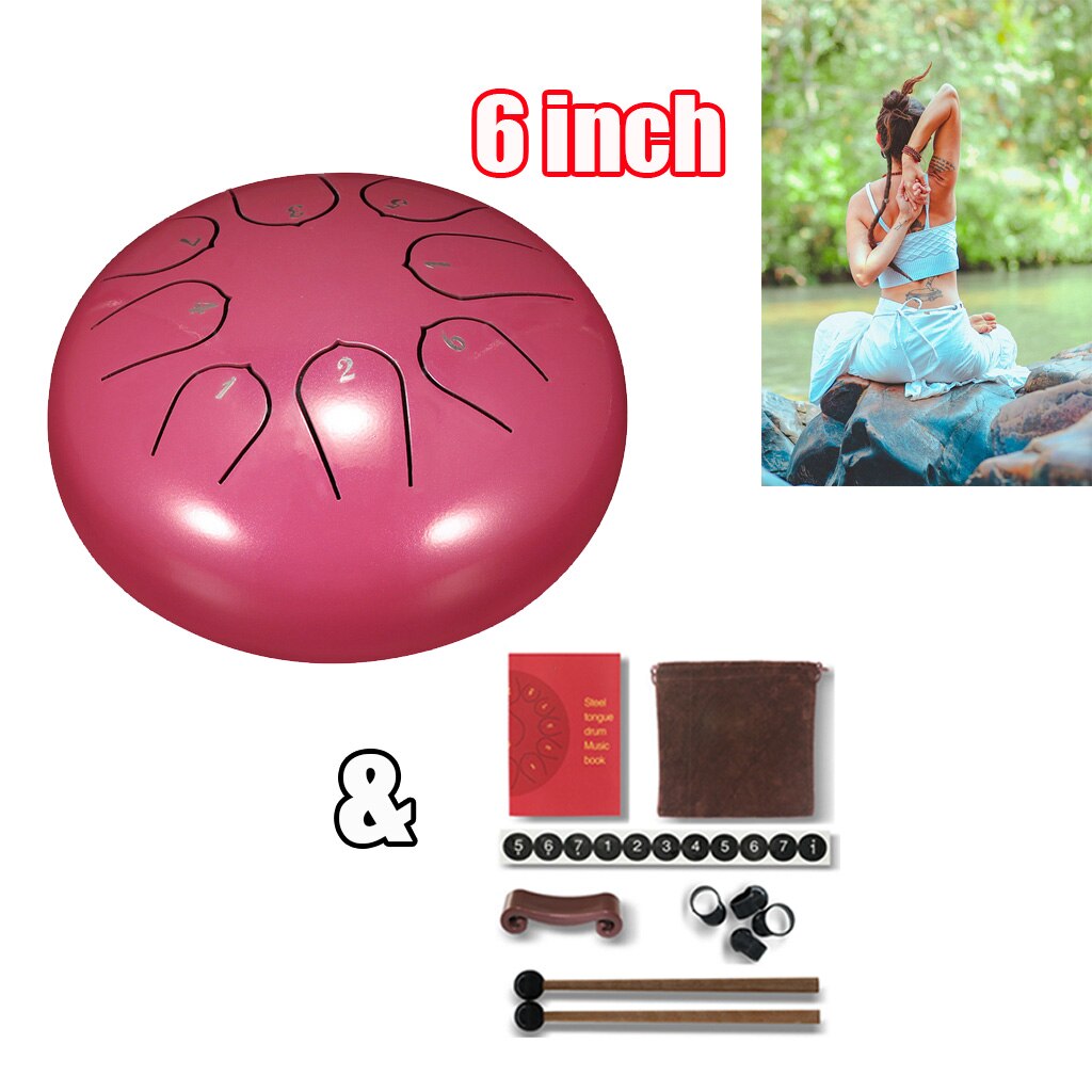 6 inches Steel Tongue Drum C-Key Handpan Drum Yoga Meditation Great