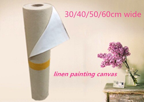 400gsm Linen blend painting blank canvas for hand painted 30/40/50cm wide roll with china post transport