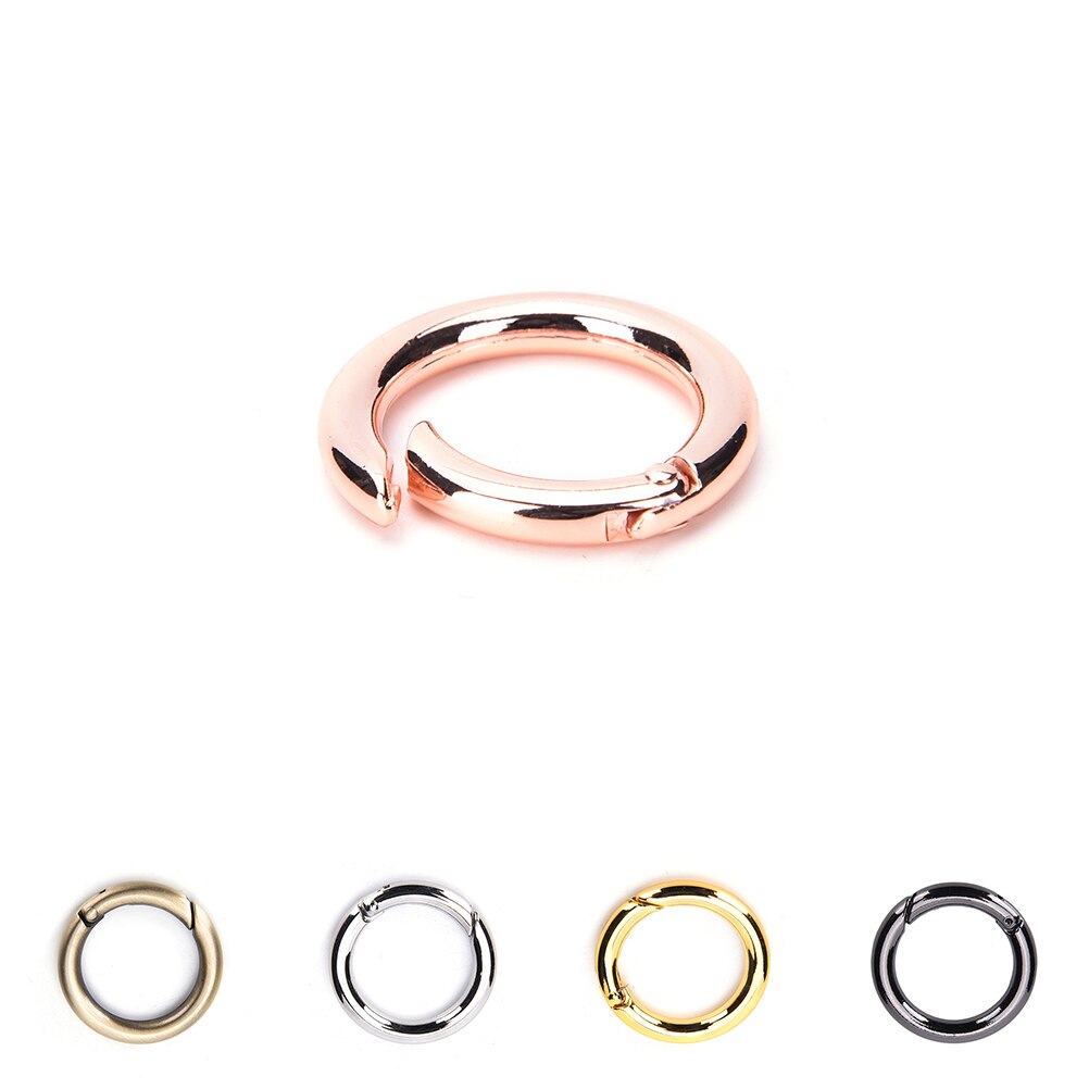 1 stk rund karabinkrok snap clip trigger fjær nøkkelring bucklespring o ring bag hook o ring for bags diy bag accessories