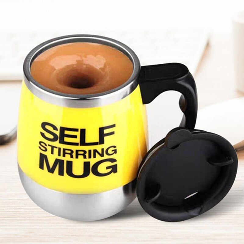 Electric Self Stirring Coffee Mug Automatic Self Mixing Spinning Insulated Smart Stainless Steel Home Mixer Milk Whisk Cup