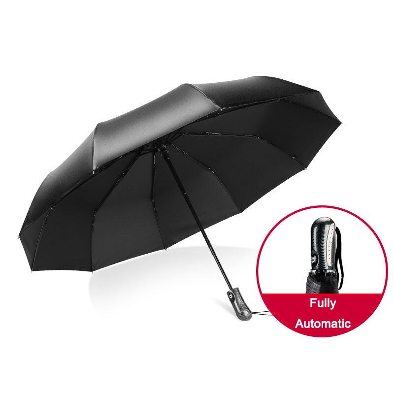 TOPX Car Safety Hammer Automatic Umbrellas Wind Resistant Men Black Coating Three Folding Umbrella Rain Women