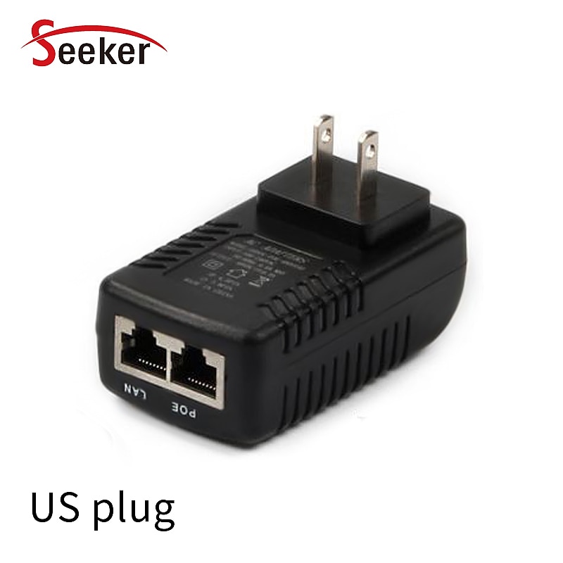 Seeker 48V DC 0.5A POE Injector for CCTV POE IP Camera POE Switch Ethernet Power Adapter EU/UK/US/AU plug Optional