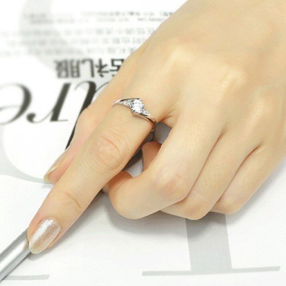 Kristall Silber Farbe strass Schmuck Trauringe silber Farbe charmant Schmuck Frauen Schmuckstück Ring