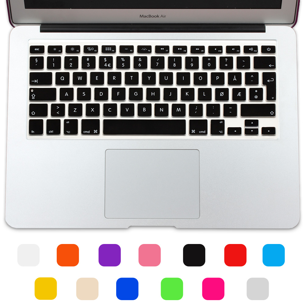 Norwegian Silicone Euro EU Keyboard Silicone Keyboard Cover For Apple macbook Air Pro Retina 13 15 17 For Mac Book Laptop Skin