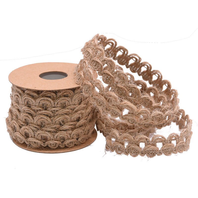 5Meter 5-10Mm Vintage Natuurlijke Jute Jute Lint Hennep Kant Handgemaakte Geschenkverpakking Jute Hennep Gevlochten Touw home Decor Diy Craft