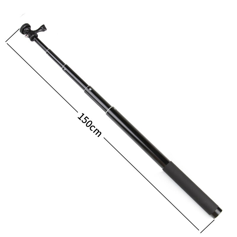 Palo de Selfie extensible de 1,5 M con orificio de tornillo de 1/4 pulgadas para GoPro Hero 7 6 5 4 3 + 3 Cámara de Acción Go Pro HD