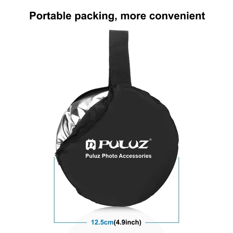 30cm Reflector 2 In 1 Collapsible Light Round Photography Gold Silivery Reflector For Studio Multi Photo Disc Diffuers
