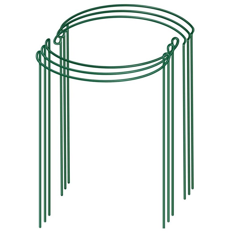 6Pcs Plant Support Rod, Garden Metal Plant Support Frame, Plant Support Ring, Tomato Plant Support Rod, Aquatic Green Plant Supp
