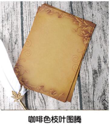 8sheets/ Set Kraft Letter Pad Paper Set Romantic European Retro Lace Totem Zakka Love for Writing Drawing Sketch Stationery: D