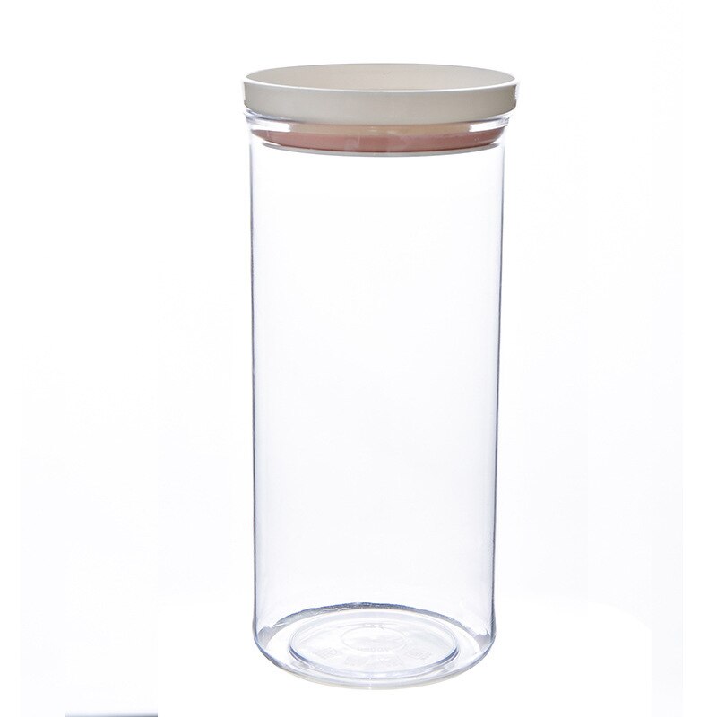Japanese can be stacked whole grain storage tank kitchen with a lid plastic sealed container food storage container: pink700ml