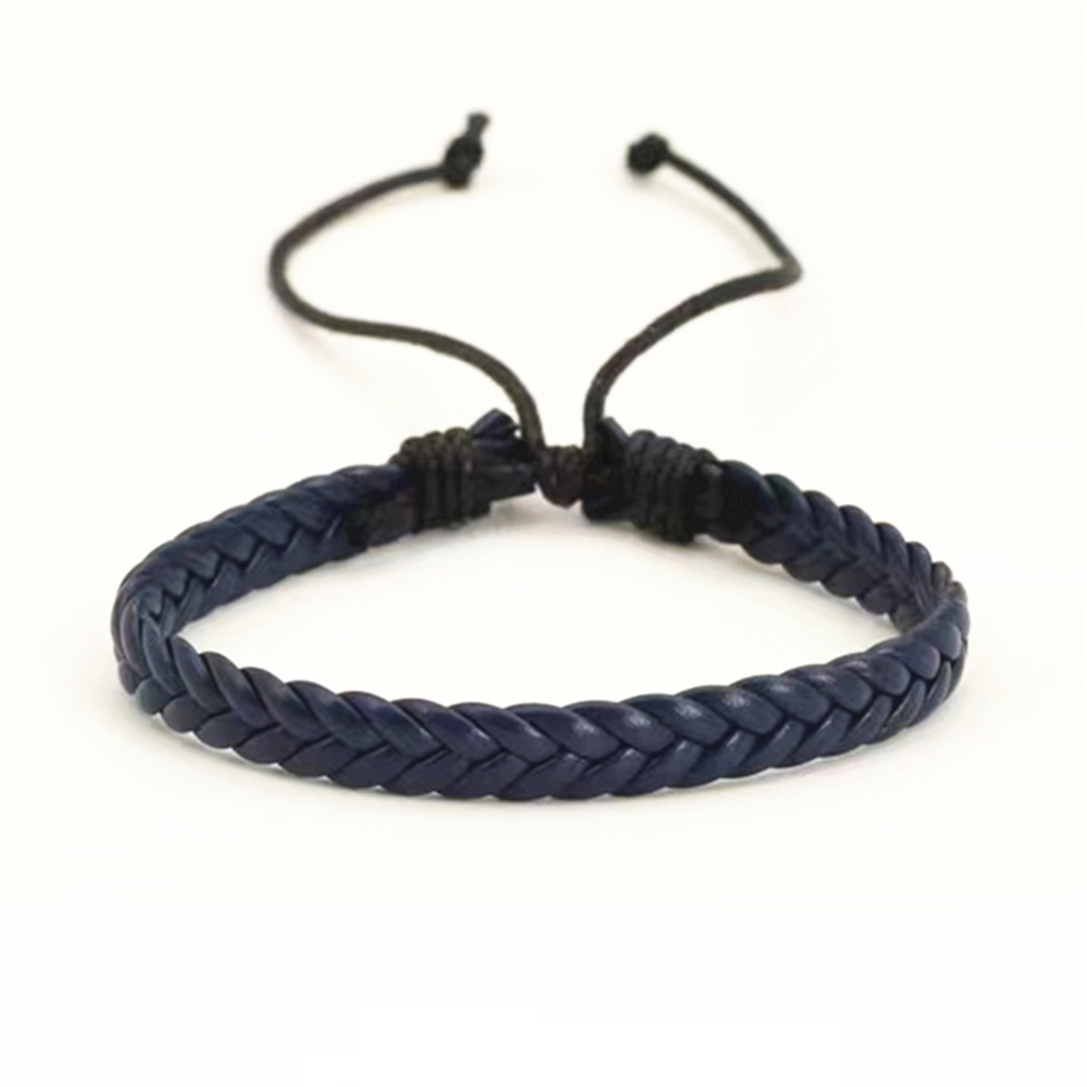 WestBull Plait Weave Black Brown PU Leather Men Bracelets Pulsera Women Bangle Male DIY Homme Jewelry Accessories: dark green