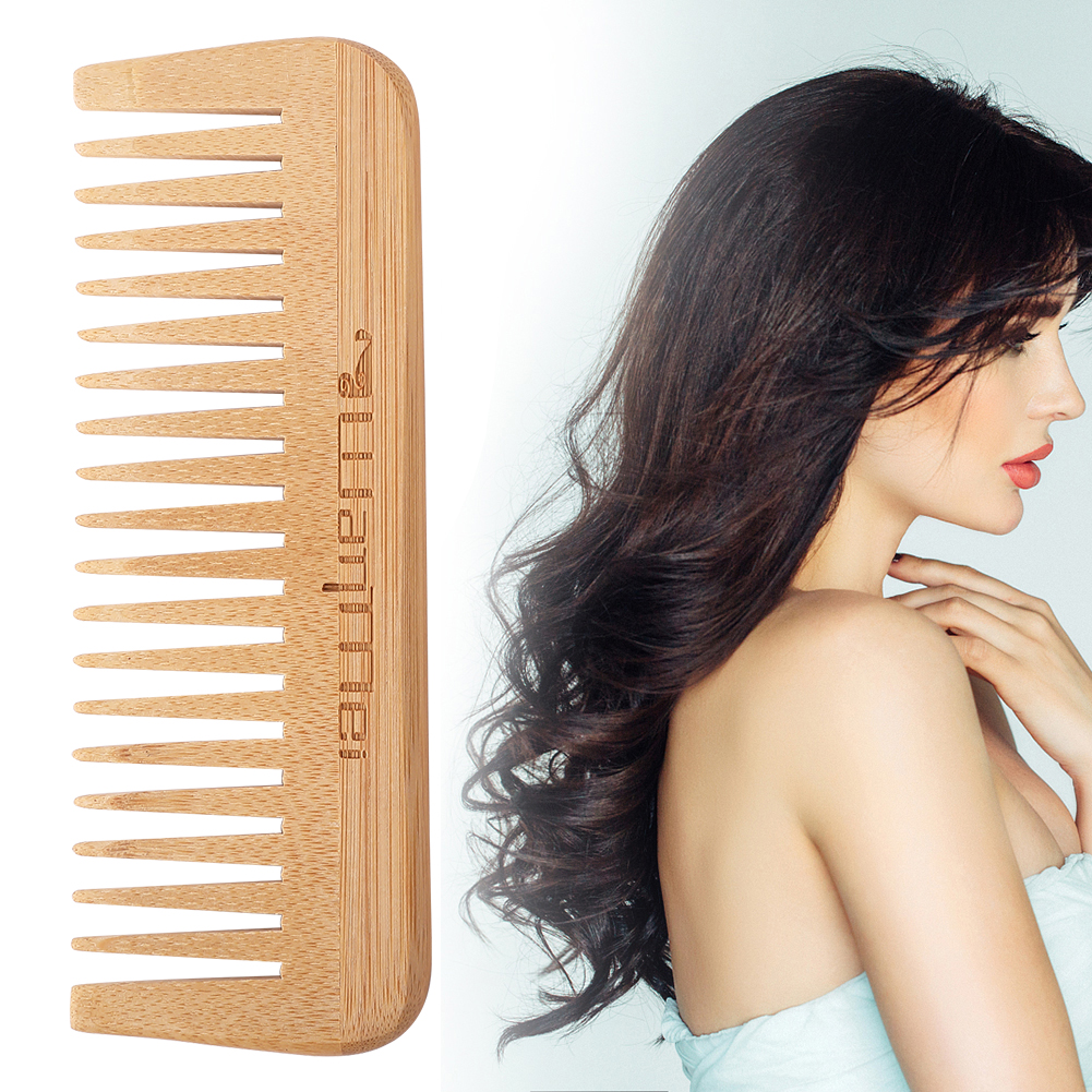 Houten Bamboe Luchtkussen Massage Kam Grove Dubbele Hoofd Platte Kam Wees Staart Kam Professionele Kapsalon Styling Kam