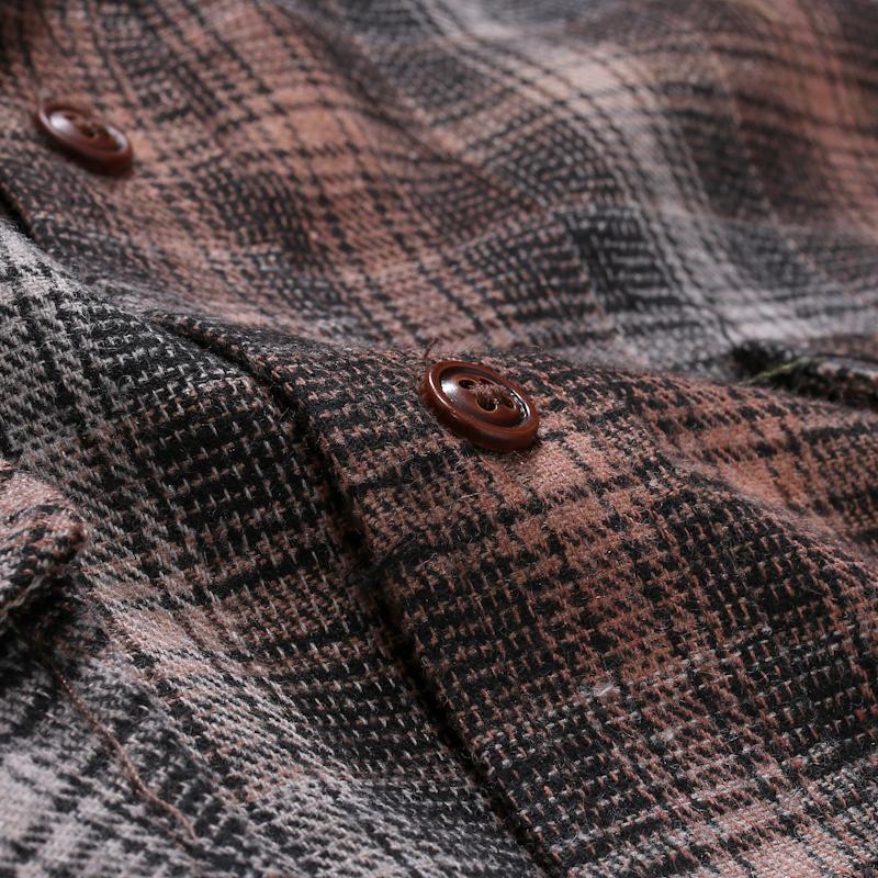 Camisas de algodón para hombre, camisas de algodón entalladas, camisas de algodón 65% informales con bolsillos dobles, camisas sociales, blusa de talla grande