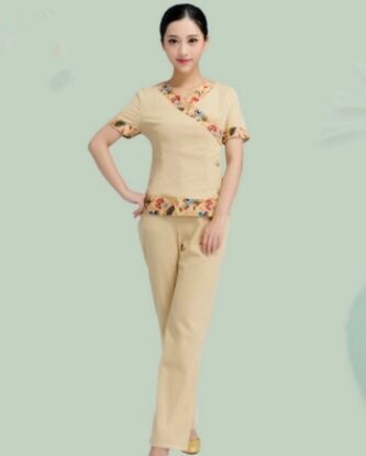 Spa kläder för kvinnor skönhet spa uniform salong fotbalja uniform för kvinnor spa tekniker uniformer