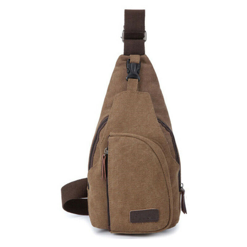 Men's Canvas Chest Bag - Korean Style Waist Pack, Shoulder Bag & Casual Small Backpack (Multi-Functional, One Size)