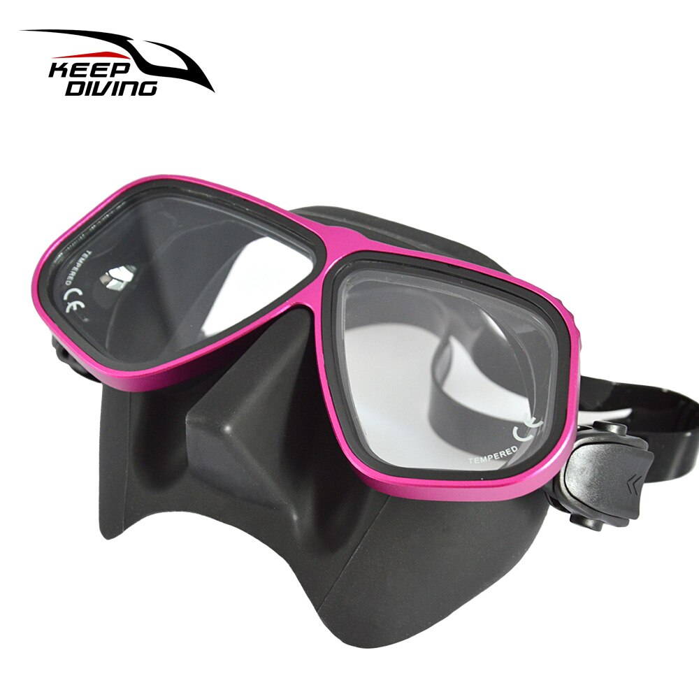 Gratis Duikbril Ultra Low Volume Snorkelen Bril Kleur Aluminium Frame Duikbril Voor Scuba Dive