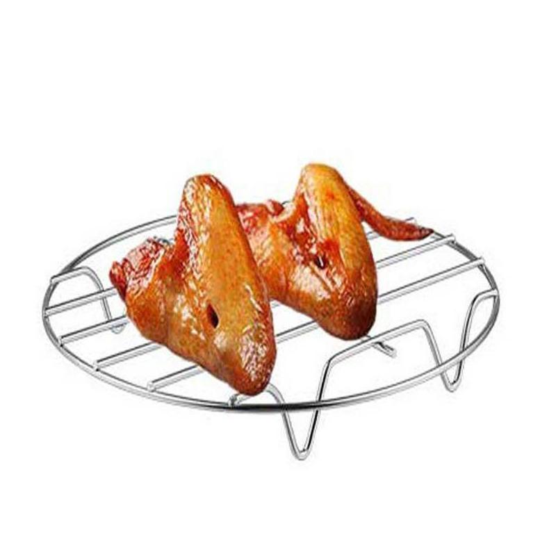1Pcs Air Fryer Cooking Rack Round Bake Steel outdoor Cooling Steaming Rack Wire Stand Cookware Air Fryer accessories