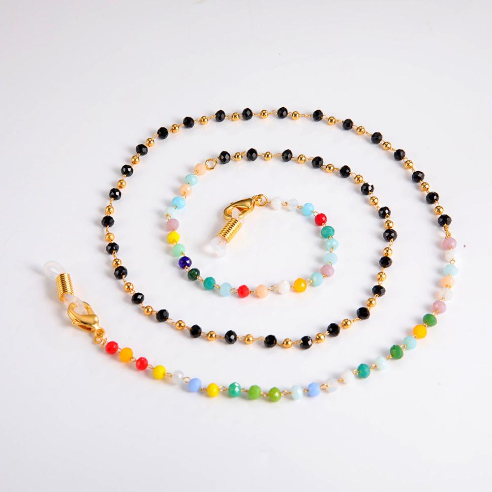 TEAMER Mode Kleurrijke Hart Lenzenvloeistof Ketting Zonnebril Strap