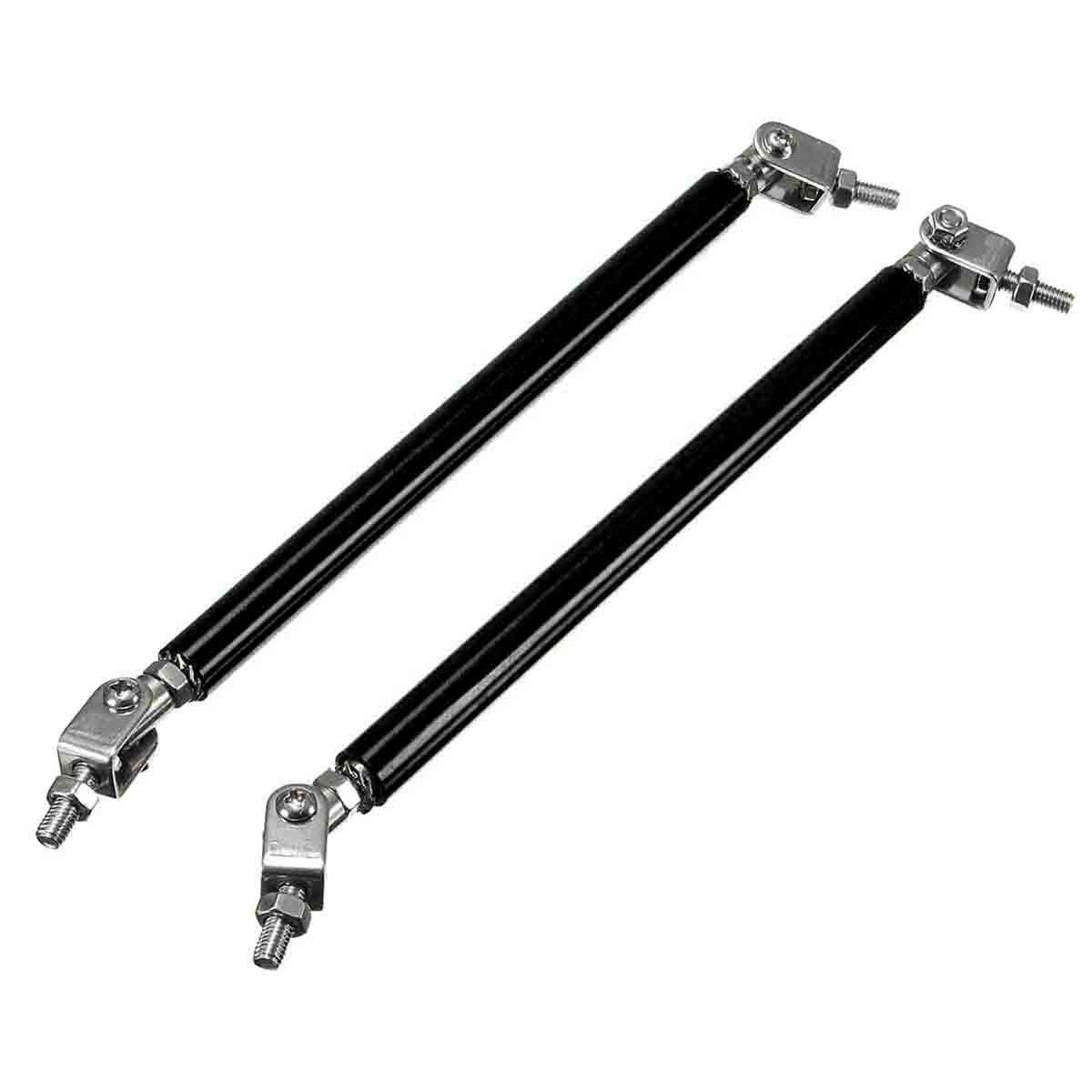 2 stk universal bil foran bagkofanger beskytter splitter stang støtte justerbar: Sort