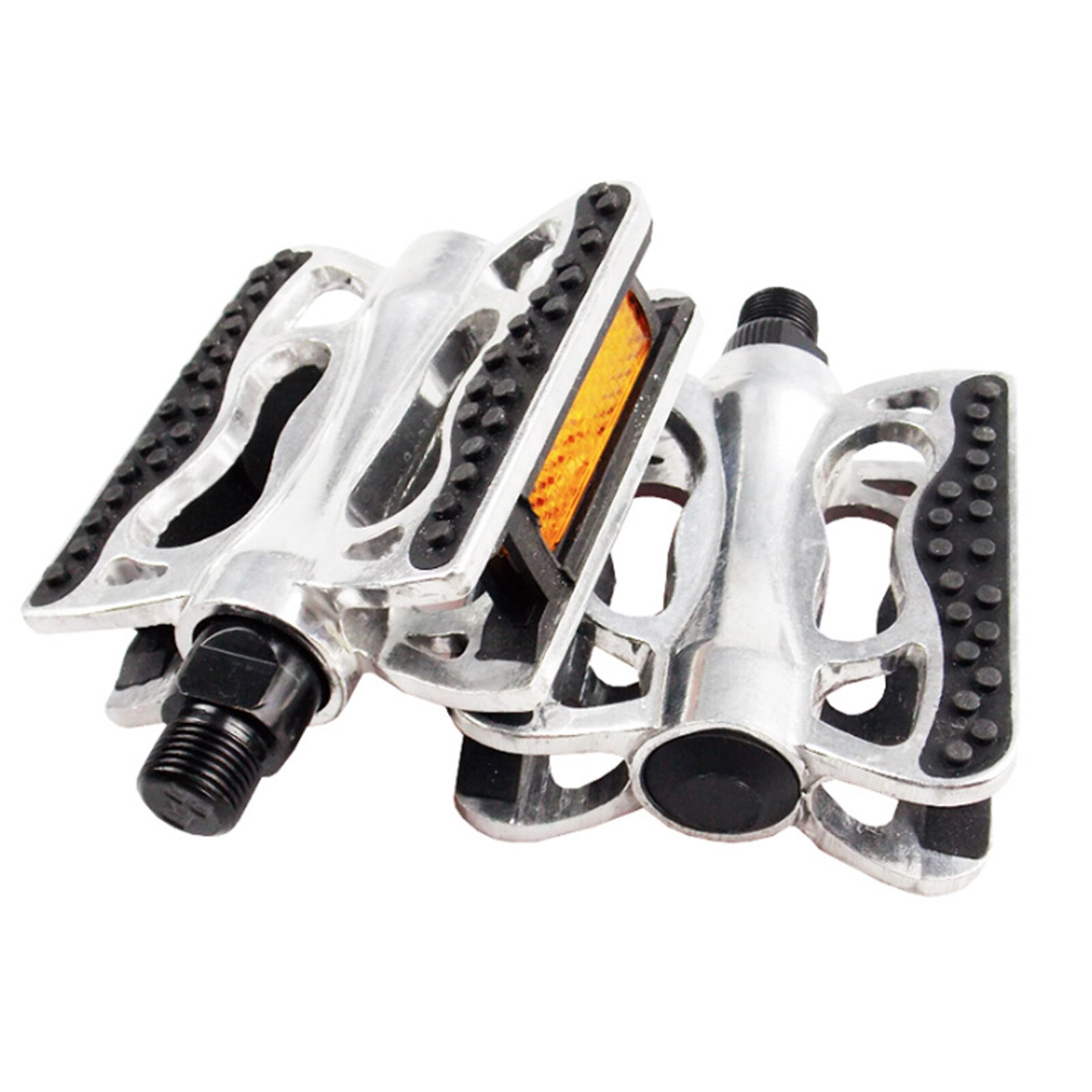 1 Paar Mtb Aluminium Mountain Bike Fiets Fietsen Pedalen Platte Zilveren Ultralichte Antislip Fiets pedaal