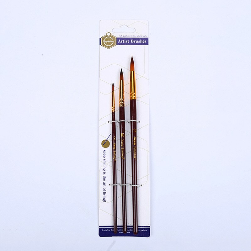 Pinceaux ronds multifonctions pour peinture et dessin, 2 couleurs, en Nylon Double couleur, pour aquarelle: Coffee