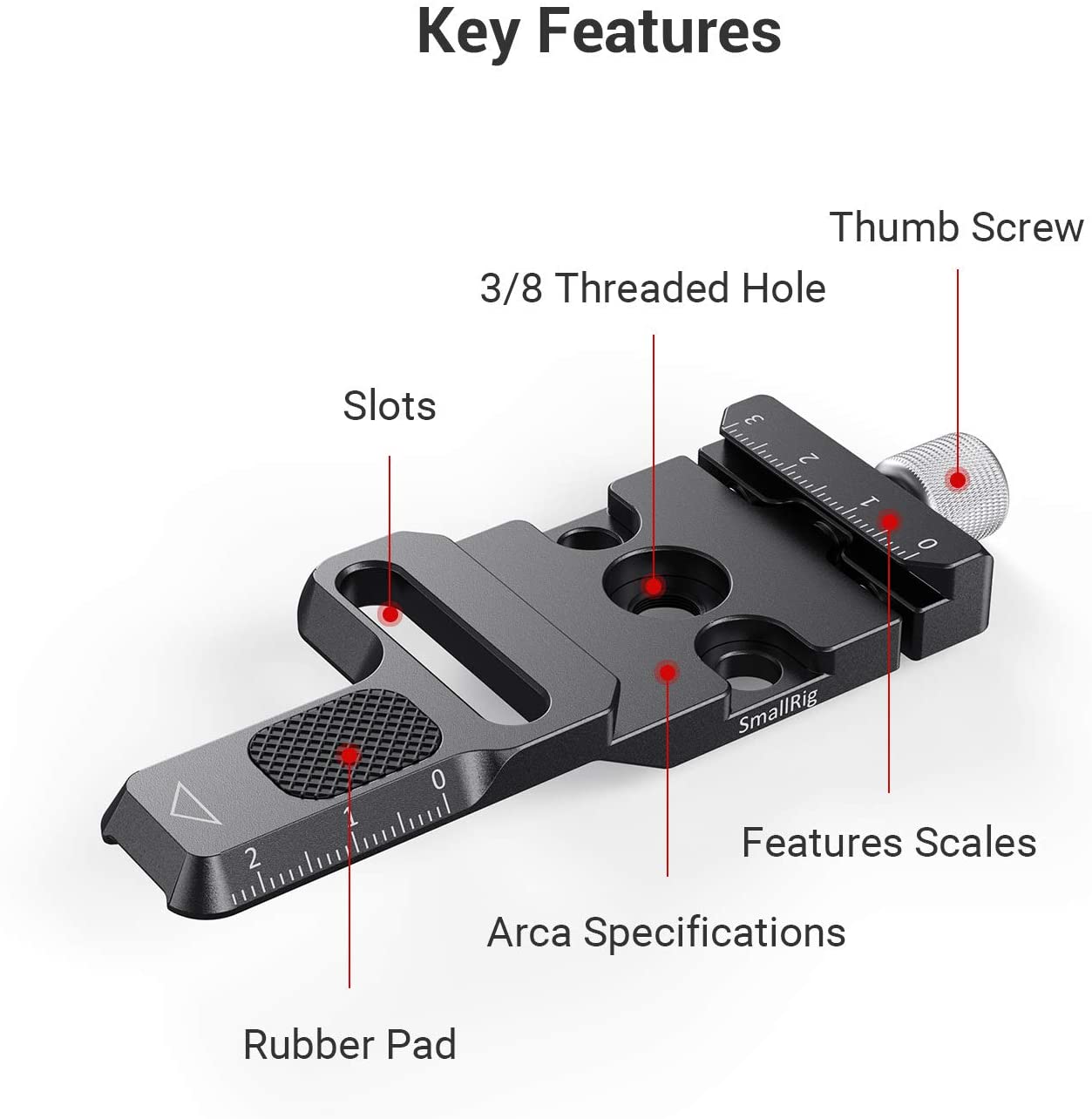 SmallRig Camera Mounting Plate Arca Quick Release Clamp for Zhiyun Crane M2 Gimbal Plate 2508