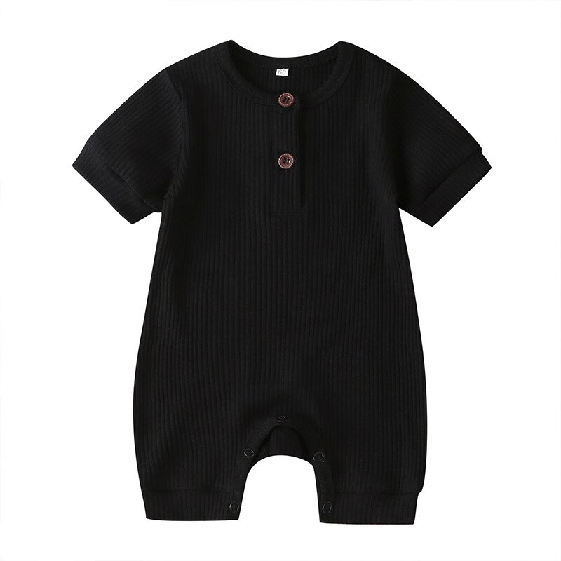 Superzachte katoenen baby rompertjes jongens korte mouwen effen newborn kleding kindersets