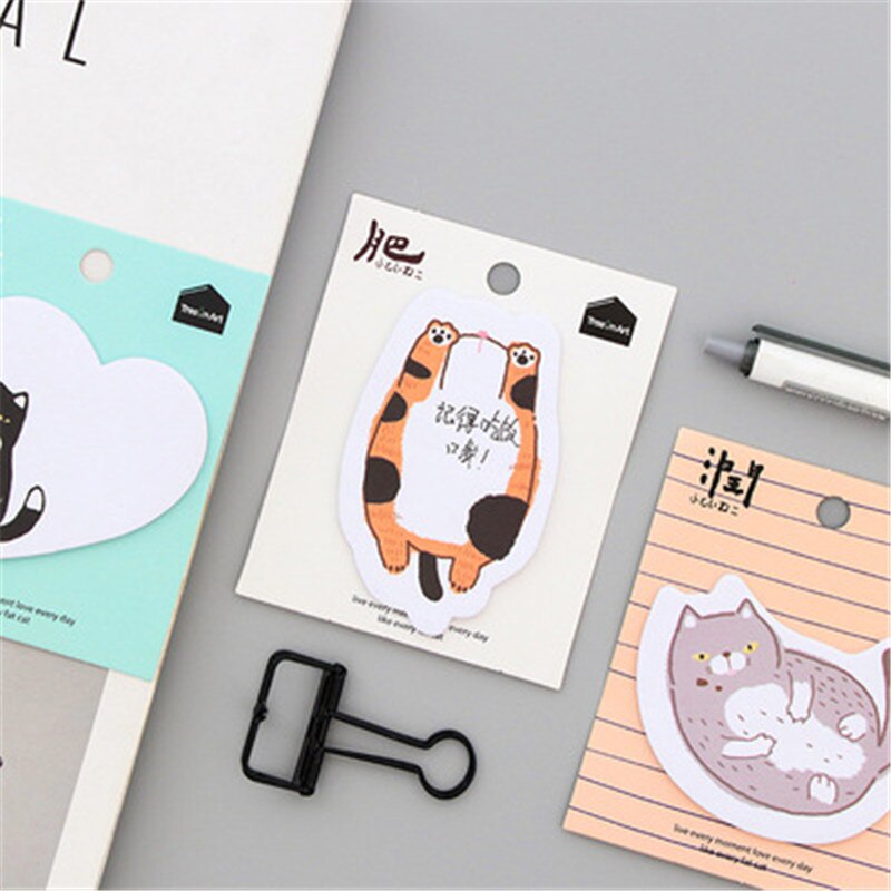 DL Zuid-koreaanse briefpapier kat vet thuis N tijd sticker post sticker