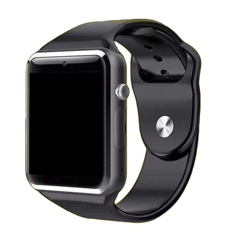 A1 Multi-Language SIM Card Touch Screen Call Camera Bluetooth Smart Watch Bracelet Fitness Tracker Smart Watch Wristbands: Black
