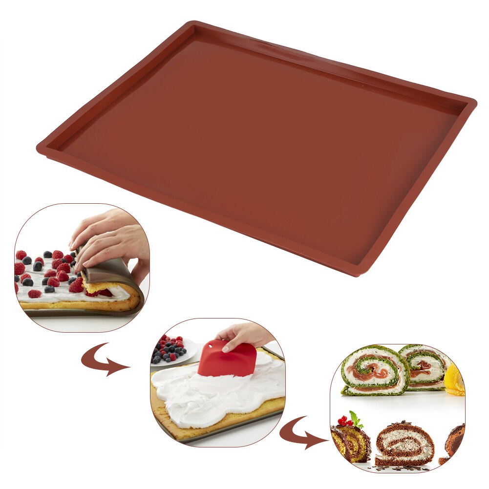 36x28cm Non-stick Siliconen Bakken Mat Pad Roll Bakplaat Rolling Deeg Mat Grote Maat voor cake Cookie Macaron Mat Pad.