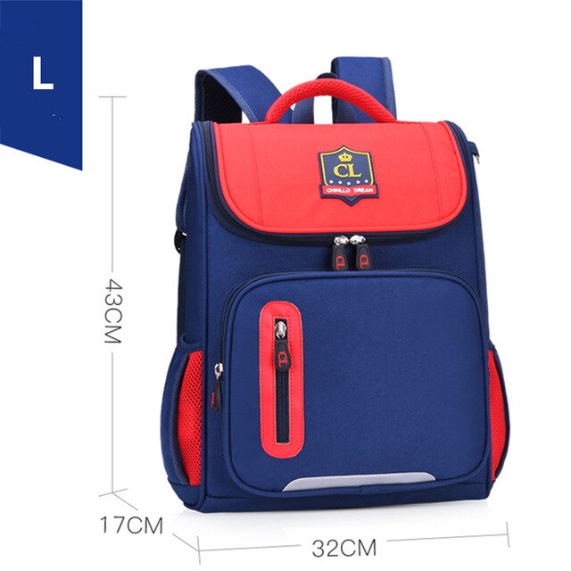 3 sacs à dos scolaires orthopédiques de taille pour le jardin d'enfants et les classes 1-6 enfants sacs d'école sac à dos pour fille garçons enfants cartable: L blue