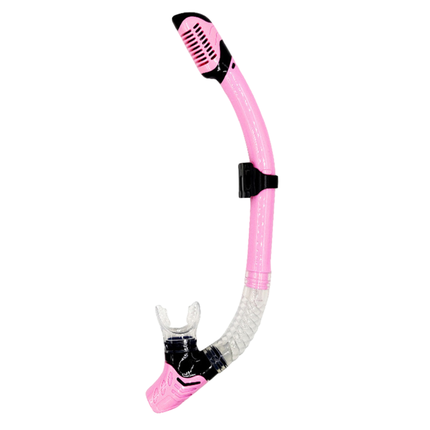Swimming Training Snorkel Comfortable Silicone Snorkeling Single Hose Scuba Diving Adults Teenagers Children Swimming Gear: Pink