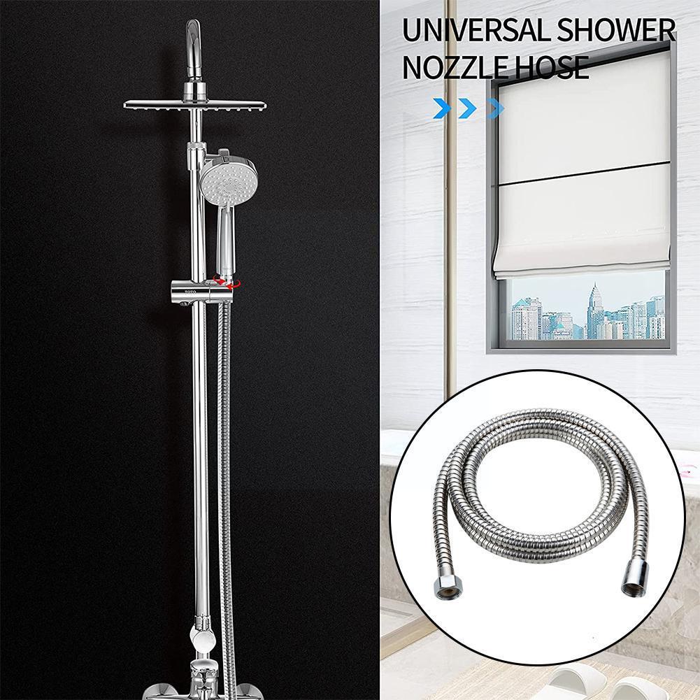 Steel Flexible Shower Hose Long Bathroom Shower Water Hose Bathroom Extension Tube Pulling Pipe Accessories Plumbing W5W2