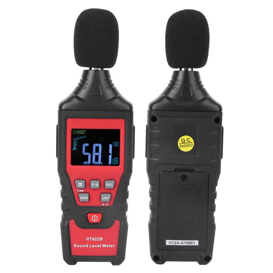 HT622B LCD Display Handheld Sound Level Meter Noise Decibel Tester Testing Tool Instrument Noise Level Meter