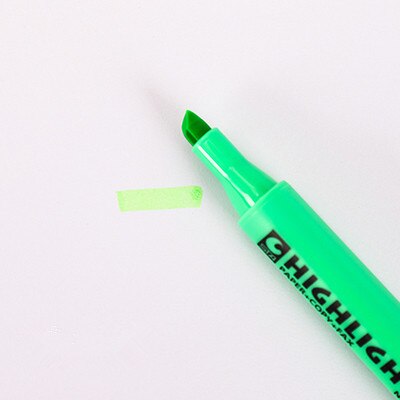 Driehoekige Vat Fluorescerende Highlighter Pennen voor Papier Kopie Fax DIY Tekening Marker Pen voor School Kantoorbenodigdheden: green