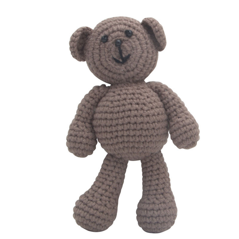 Top Baby Newborn Girls Boys Crochet Knit Bear Photography Prop Photo Toy Cute: Brown