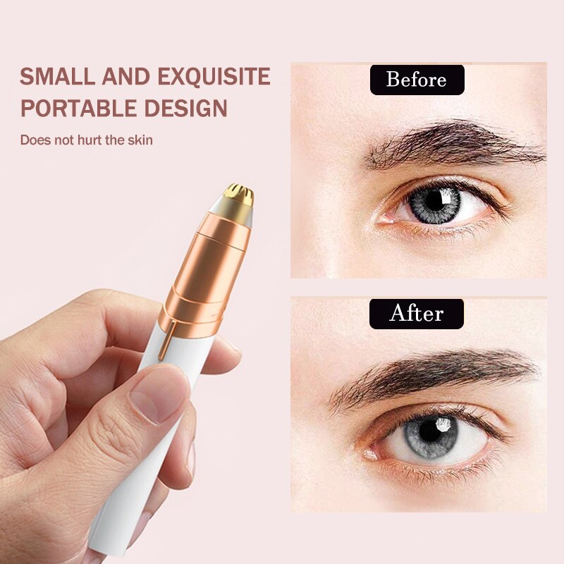 Mini épilateur électrique, stylo rasoir de sourcils, rasoir à sourcils, multifonction, sans douleur, pour le visage