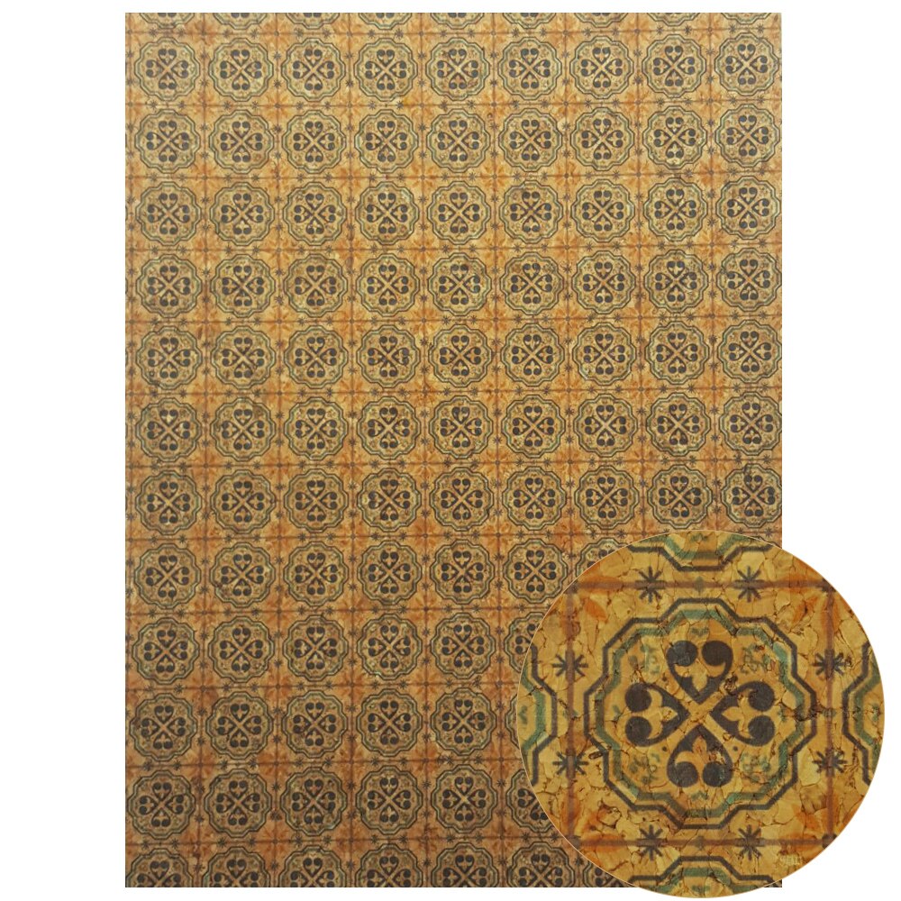 Qibu 22*30 Cm Gedrukt Zachte Kurk Stof Kleding Handtas Synthetisch Leer Diy Naaien Materialen Kledingstuk Diy Ambachten Textiel materiaal: 04