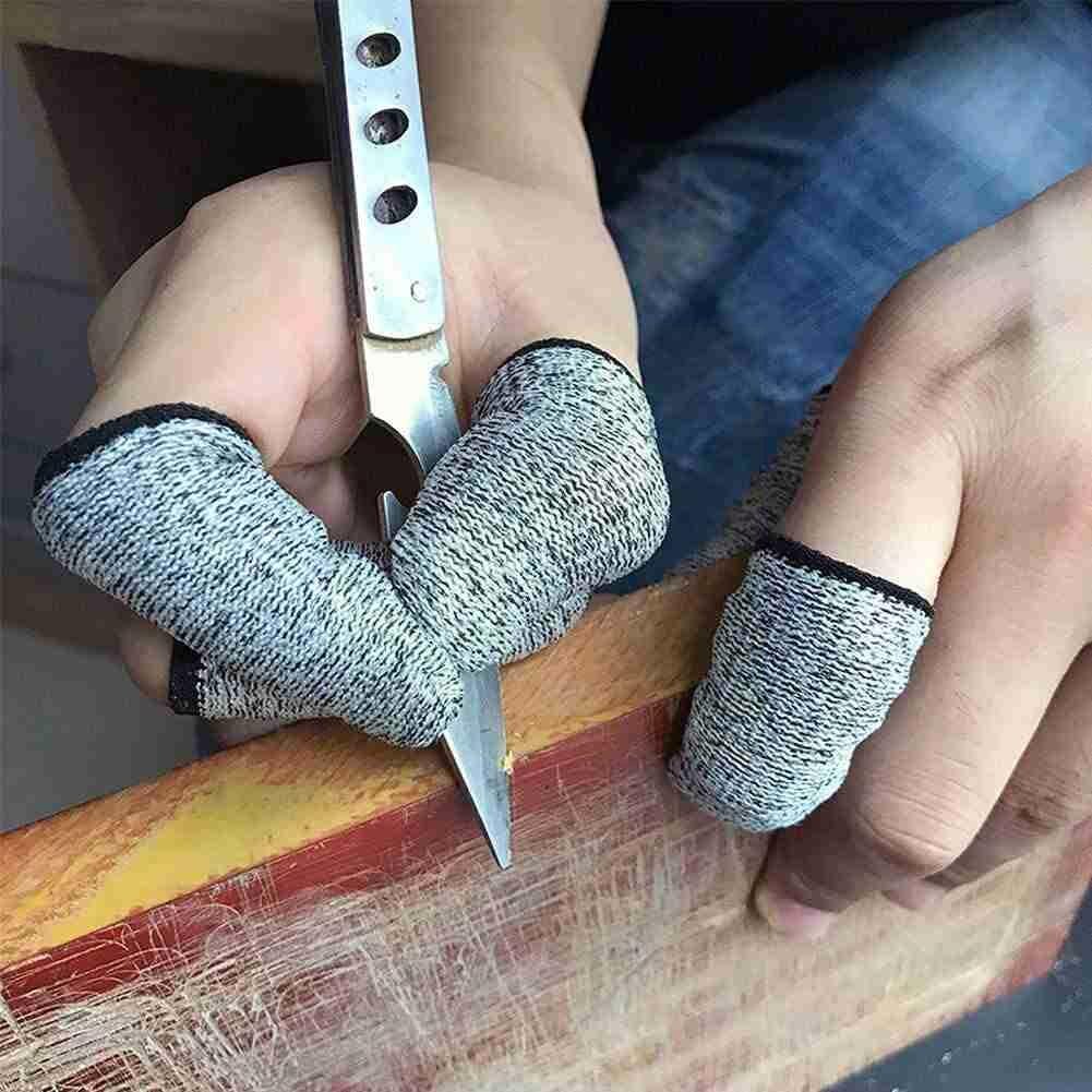 2 Pcs Of Anti-cut Finger Cots Cutting Vegetables Protect Picking Gloves Finger Home Finger Cover Tool Fingertip Kitchen Gad W0c0