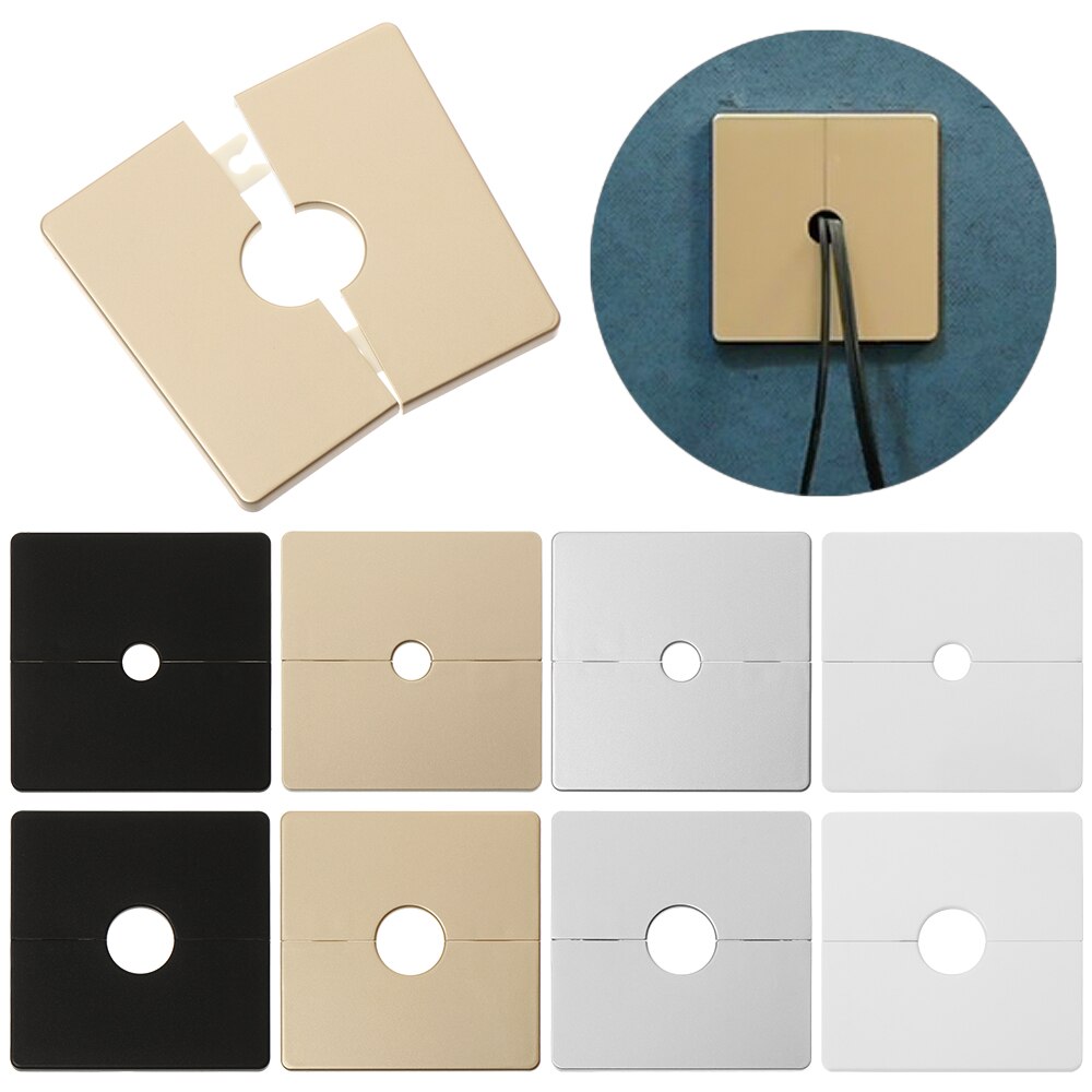Plastic Wall Wire Hole Cover Reserved Drill Hole Panel Decor Separable Junction Box Cabinet Office Desk Hole Cap Dust Pipe Plug